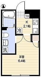 ステラ住吉 1Kの間取図画像