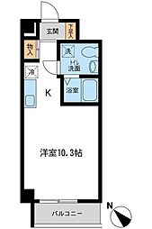 JMF-Residence新横浜 ワンルームの間取図画像