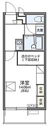 レオパレスアウローラ 1Kの間取図画像