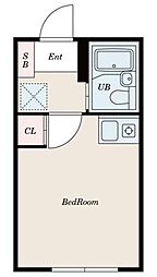 アゼリアボックス27 ワンルームの間取図画像