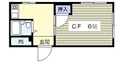 ザサウスアベニュー 1Kの間取図画像