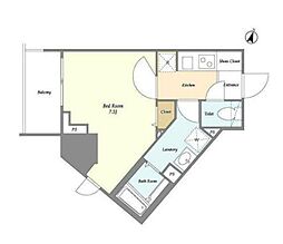 BPRレジデンス町田 ワンルームの間取図画像