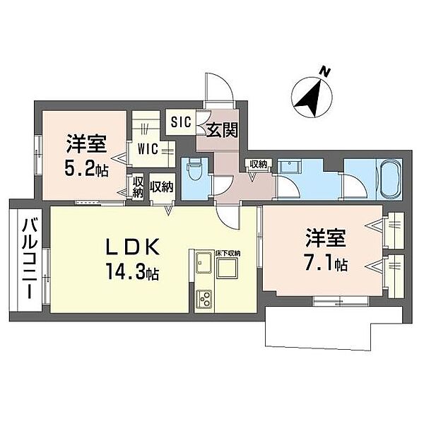 ツリーグレイス 00101｜東京都北区東十条４丁目(賃貸マンション2LDK・1階・63.78㎡)の写真 その2