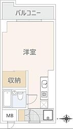 シティフォーラム新小平ベルファース新小平 ワンルームの間取図画像