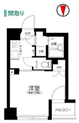ベスト本郷 ワンルームの間取図画像