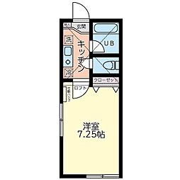 BlueBell 1Kの間取図画像