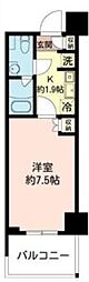 MFPRコート木場公園 1Kの間取図画像