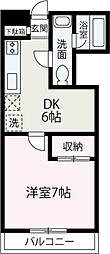 イクシード上石神井 1DKの間取図画像