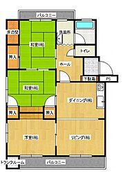 小笹ハイツ29 3LDKの間取図画像