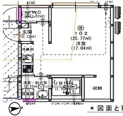 正和FORT ワンルームの間取図画像