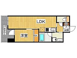 プライムアーバン香椎 1LDKの間取図画像