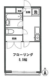 モルフォ大崎 1Kの間取図画像