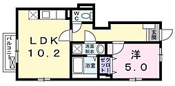 クレイン桜新町 1LDKの間取図画像