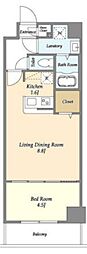 アルファコート常盤台3 1LDKの間取図画像