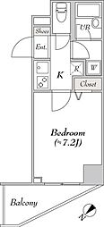 MYRIARESIDENCE白金台ヒルズ 1Kの間取図画像