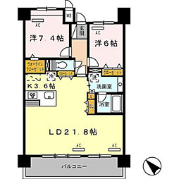 ロイヤルパークス豊洲 2LDKの間取図画像