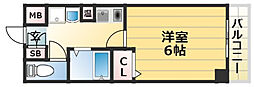 サンコーセレブコート 1Kの間取図画像