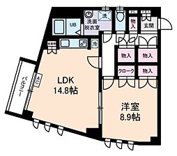 ポポラーレ イワイ 3階1LDKの間取り