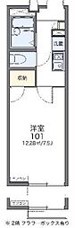 プランタンソレイユ 1Kの間取図画像