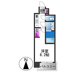 エスリード大阪城EAST 1Kの間取図画像