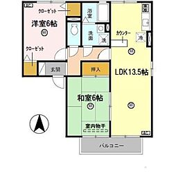 ハイツアドバンス 2LDKの間取図画像