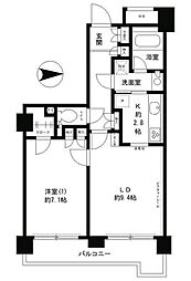 ラフィーネ阿佐谷 1LDKの間取図画像