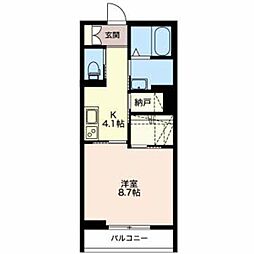 ロイヤルスクエアG3 1Kの間取図画像