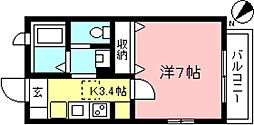 エスポワール.J 1Kの間取図画像