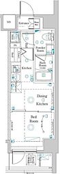 Raffistar中野本町 1DKの間取図画像