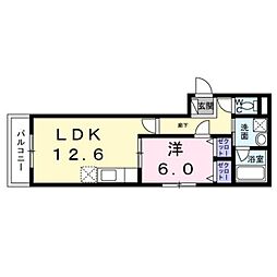 ヴィレッジ キール 4階1LDKの間取り
