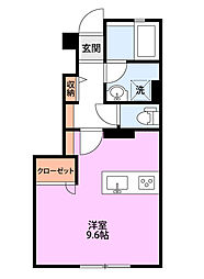 ガランシェール ワンルームの間取図画像