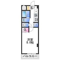 ソフィアコート 1Kの間取図画像