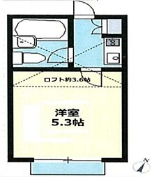 フェリーチェ蓮沼 1Kの間取図画像