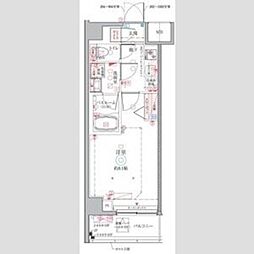 クレヴィスタ綾瀬III 1Kの間取図画像