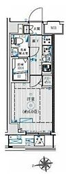 リライア大井町ヒルズ 1Kの間取図画像