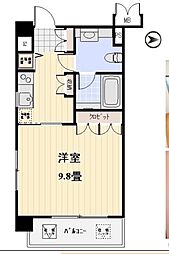 プロスペクト大森海岸 1Kの間取図画像