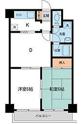 正栄ビル 2DKの間取図画像
