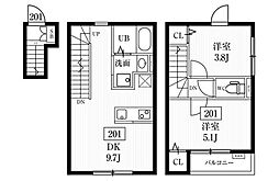 ミハス田園調布南 2DKの間取図画像