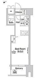 COMFORIA芝浦 ワンルームの間取図画像