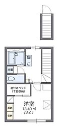 レオパレスセグンド 1Kの間取図画像