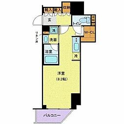 都営浅草線 三田駅 徒歩7分の賃貸マンション 2階ワンルームの間取り