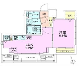 駒込レジデンス壱番館 1LDKの間取図画像