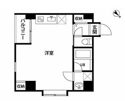 OMORI ワンルームの間取図画像