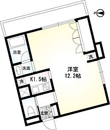 ELCOURTWADA 1Kの間取図画像