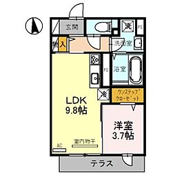 サニーコート 1LDKの間取図画像