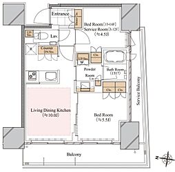 ブランシエスタ白山 1SLDKの間取図画像