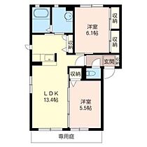 アレグリーア田中Ａ 00101 ｜ 埼玉県上尾市西宮下１丁目27-1（賃貸アパート2LDK・1階・57.07㎡） その2