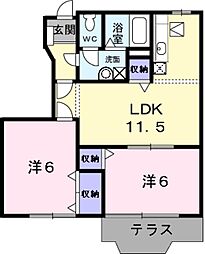 ブランドール4 2LDKの間取図画像