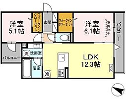 Lumiere 2LDKの間取図画像