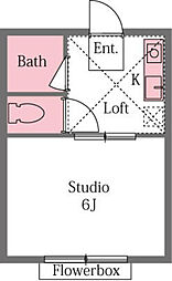 Casa1 1Kの間取図画像